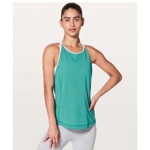 Lululemon My Race My Pace Teal Tank Top
